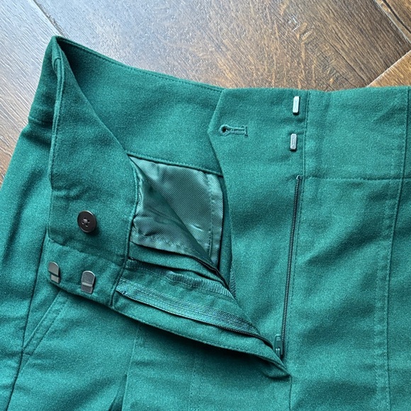 Banana Republic High Waisted Forest Green Women's Dress Pants pleated - Picture 5 of 8